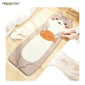 Lavabile vendita calda forma speciale stampa cartone animato Design animale pavimento soggiorno tappeto stampato Super morbido confortevole per i bambini