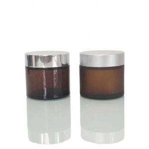 ขวดแก้วสีอำพันลดราคาพิเศษ ป้องกันแสง สำหรับบรรจุภัณฑ์เครื่องสำอาง 50 มล. พร้อมฝาปิด สำหรับครีมบำรุงผิวหน้า - Product Image 1