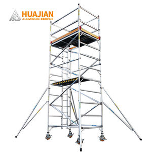 एल्यूमीनियम और स्टील सीढ़ी प्रकार फ्रेम मचान एल्यूमीनियम मचान निर्माण प्रणाली फ्रेम आउटडोर उपयोग के लिए मचान - Product Image 4