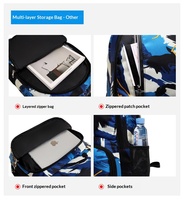 Sac à dos personnalisé Oxford respirant pour ordinateur portable, grande capacité, pour voyages en plein air, unisexe, pour étudiants, motif camouflage géométrique