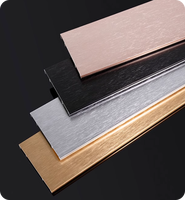 Plinthe en alliage d'aluminium de qualité ingénierie minimaliste, plinthe de sol en métal