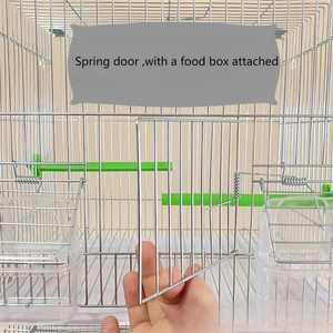 Stackable Rust-Proof Iron Steel <b>Bird</b> Cage with External Cups for Parrot Breeding <b>Living</b> Habitat - Product Image 6