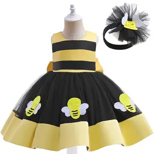 Vestidos formales de cumpleaños para niñas, vestidos de abeja para niñas de 1 a 7 años, DGLG-064