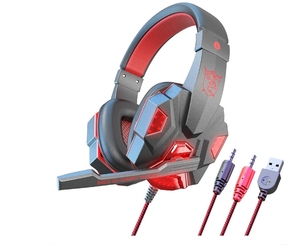 Universal Computer 3,5mm HD Gamer Wired LED Light RGB Gaming Auriculares <span class=keywords><strong>PC</strong></span> MIC USB OS E-Sport Auriculares con micrófono - Product Image 3