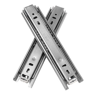 Correderas de acero inoxidable Baina Hardware de tres secciones con rodamientos de bolas silenciosos para cajones y gabinetes de muebles - Product Image 3