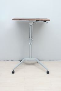 Modern Pneumatic Height Adjustable Aluminum Alloy & Steel Portable <b>Standing</b> <b>Laptop</b> Desk with Mobile Base for Commercial Use - Product Image 5