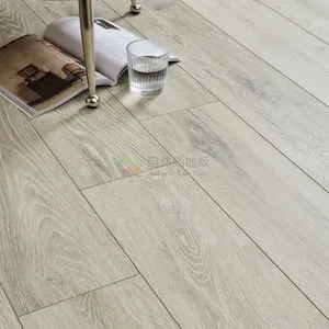 Ac4 resistência ao desgaste 12mm, espessura ecológica, resistente à umidade, pinho dourado hdf, sala de estar, piso laminado