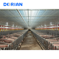 Ferme porcine automatique Conception préfabriquée Structure en acier léger Porcherie