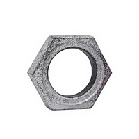Écrou de blocage fileté en fonte malléable galvanisée de haute qualité, couleur argent, spécification 1/2-4 pour la sécurité, vente en gros
