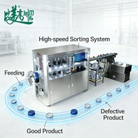 Máquina de Inspección Visual con IA para Tapas y Vasos de Plástico, Alimentación Automática, Detección Completa de Daños, Manchas, Deformaciones y Defectos en Roscas