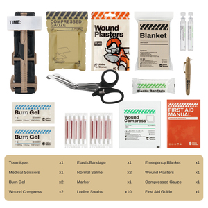 Kit de Supervivencia Rhino Rescue Mini Resistente, Cordura 210D, Kit de Primeros Auxilios Portátil para Emergencias al Aire Libre con Suministros Médicos - Product Image 2