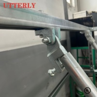 Support de fixation pivotant robuste en profilé galvanisé pour barre anti-sismique et système d'incendie à déclenchement automatique