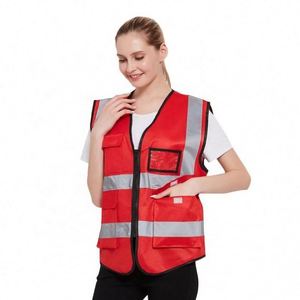 Nouvelle promotion : Gilet de travail réfléchissant réversible à double boutonnage pour homme, multi-poches, décontracté, pour l'été, sécurité en ingénierie - Product Image 2
