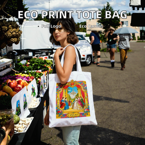Borsa Tote Promozionale in Cotone Organico con Stampa Digitale Personalizzata, Ecologica, Riutilizzabile, in Tela Grezza, con Logo Personalizzato - Product Image 2
