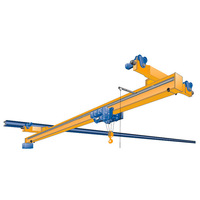 Pont roulant monorail à poutre simple suspendue de type LX avec palan électrique pour atelier à faible hauteur de plafond