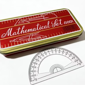 A5001 Math Set Hot Sale in Africa Wholesale Student Stationery 9pcs Geometry Exam <b>Drawing</b> Painting Tool Compass Set - Product Image 5