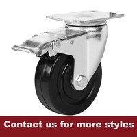 Roue plate Roue rigide de 4 pouces sans frein Roulette rigide robuste 4, 100mm 32mm, robuste et silencieuse pour un usage industriel et domestique