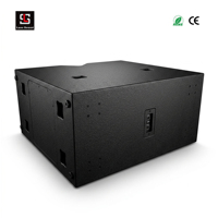 Lasesound TFS900B Subwoofer professionnel double 18 pouces 2400W RMS 4800W de crête, haut-parleur audio de scène haute puissance certifié CE RoHS