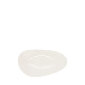 Piatto Piatto in Ceramica Bianca Danza Abstract 17x10 cm - Product Image 1