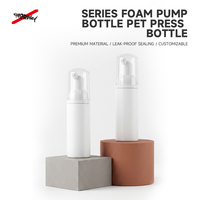Flacon pompe en PET blanc vide de 60 ml, rechargeable, distributeur de mousse pour le visage, emballage personnalisé pour savon moussant cosmétique