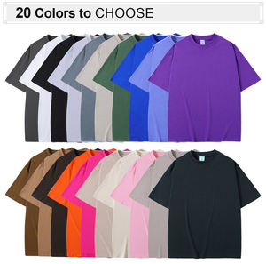 T-shirt en coton surdimensionné à manches courtes, à épaules tombantes, personnalisé, en gros, AK07 - Product Image 2