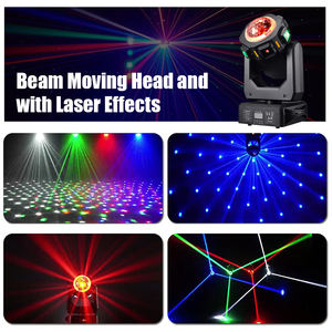 舞台光束摇头灯带激光频闪 100W <span class=keywords><strong>3</strong></span> 合 1 RGBW LED <span class=keywords><strong>DMX512</strong></span> 声控适用于小型俱乐部酒吧婚礼家庭聚会 - Product Image 2