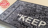 Tapis populaire avec citation « KEEP OFF », décoration intérieure Hypebeast, tapis de sol, tapis de salle de bain, tapis durables noirs pour le salon