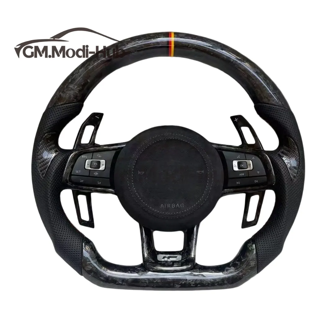Gm. modo-hub volante em fibra de carbono, para golf V-W 2015-2020 mk7 mk7.5 gti/jetta
