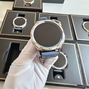 Luxury Stainless Steel Smart GT5 <b>Watch</b> 46mm Round Digital Display Sapphire Crystal Case with Silicone Band Unisex - Product Image 1