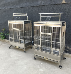 <span class=keywords><strong>Jaula</strong></span> de Acero Inoxidable para Perros Grandes y Medianos, <span class=keywords><strong>Jaula</strong></span> Removible para Mascotas y <span class=keywords><strong>Loros</strong></span> - Product Image 5