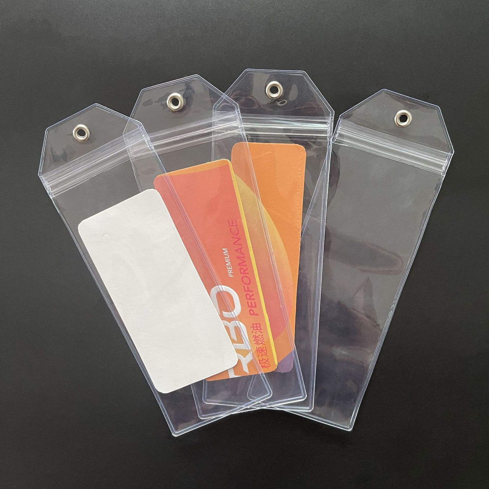 transparent pvc with hanging hole