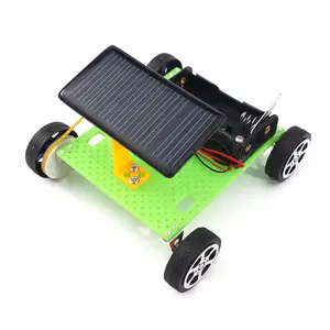 Assembled Sports DIY Solar Charging Building Toys Educational Small Solar Powered Plastic Cars PC Material