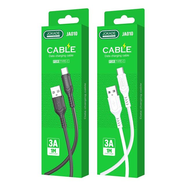 JOKADE Wholesale Cheap Durable 1 Mater PVC Wire Intelligent Usb Type C 3A Fast Charging Data Cable for Mobile Phone