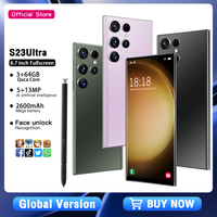 هاتف ذكي S23 ULTRA الأصلي الجديد، إصدار عالمي مفتوح، يعمل بنظام أندرويد 8.1، معالج ثماني النواة، يدعم CDMA، ذاكرة 3 جيجابايت + 64 جيجابايت، كاميرا مزدوجة 5 ميجابكسل + 13 ميجابكسل، شاشة عالية الدقة، بطارية 2600 مللي أمبير