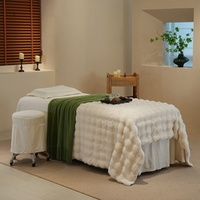 Parure de draps et couverture nuage ultra douce et agréable pour la peau, couleur blanc crème, légère, chaude et respirante, pour toutes les saisons
