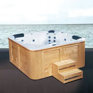 水疗热水浴缸/5人户外水疗/矩形热水浴缸水疗