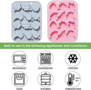 Venta caliente Arce chocolate otoño gris <span class=keywords><strong>Rosa</strong></span> hornear <span class=keywords><strong>molde</strong></span> <span class=keywords><strong>de</strong></span> <span class=keywords><strong>hoja</strong></span> <span class=keywords><strong>de</strong></span> silicona - Product Image 4