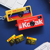 Tarjeta SD Kodak Negra 100% Original TF 128g de Plástico V30 V60 V90 con 3 Años de Garantía para Kodak Charmera