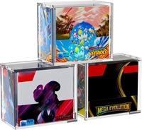 Caja de Exhibición de Acrílico Transparente con Tapa Magnética para Tarjetas Pokémon TCG, Almacenamiento, Colección, Protección Contra el Polvo