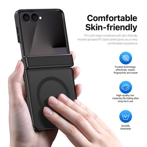 เคสโทรศัพท์แบบพับได้แบบมีบานพับสำหรับ ZFlip8 แบบแม่เหล็ก เรียบง่ายและโปร่งใส ให้ความรู้สึกบางเฉียบ - Product Image 1