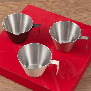 Home Barista 2/3 Pack Edelstahl Espresso Messbecher 2 Unzen Kaffeetassen mit Metall griff - Product Image 5