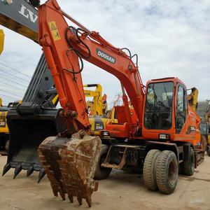 Excavadora Doosan Rendimiento operativo estable Excavadora hidráulica de rueda de segunda mano Doosan DH150W en venta - Product Image 4