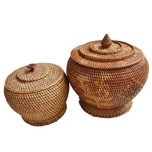 Panier en jacinthe d'eau vietnamienne écologique VINACRAFT pour le rangement des aliments - Product Image 1