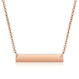 Collar de <span class=keywords><strong>acero</strong></span> inoxidable pulido con espejo, barra de sello en blanco, personalizable, con 3 colores, 35x6mm, para hombres y mujeres - Product Image 4