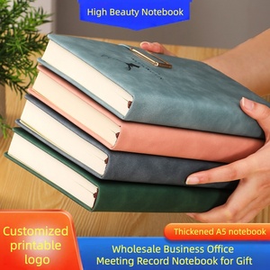 Cuaderno diario de tapa dura de cuero A5 barato para uso de promoción de la Escuela de oficina empresarial con marcapáginas con hebilla de cubierta de logotipo personalizado - Product Image 2
