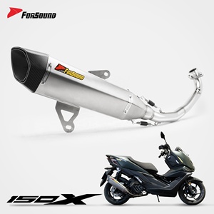 Sistema de Escape para Motocicleta de Acero Inoxidable con Coloración de Llama para Scooter <span class=keywords><strong>Zontes</strong></span> <span class=keywords><strong>Moto</strong></span> 150X, Precio de Fábrica al por Mayor de Forsound - Product Image 1