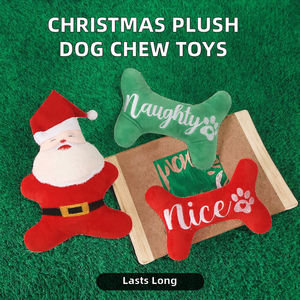Accesorios para mascotas Doe, suministros para mascotas, suministros personalizados de alta calidad para mascotas, <span class=keywords><strong>Serie</strong></span> de Navidad, juguetes de dentición para masticar perros con nudos de peluche - Product Image 2