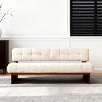Ensemble de canapés en bois massif de style nordique moderne pour salon et balcon, canapé simple, fauteuil inclinable pour la détente et les loisirs