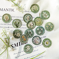 Autocollants en résine époxy série Time Box, autocollants de scellage 3D vintage, pour journal, Itabag, décoration DIY, vente en gros, personnalisés
