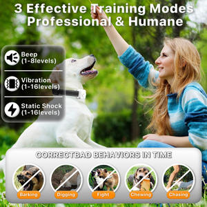 Smart Eco-friendly IP67 Entrenador de control remoto a prueba de agua para perros <span class=keywords><strong>1000m</strong></span> <span class=keywords><strong>Collar</strong></span> de descarga eléctrica 20 horas de control de ladridos de batería - Product Image 2